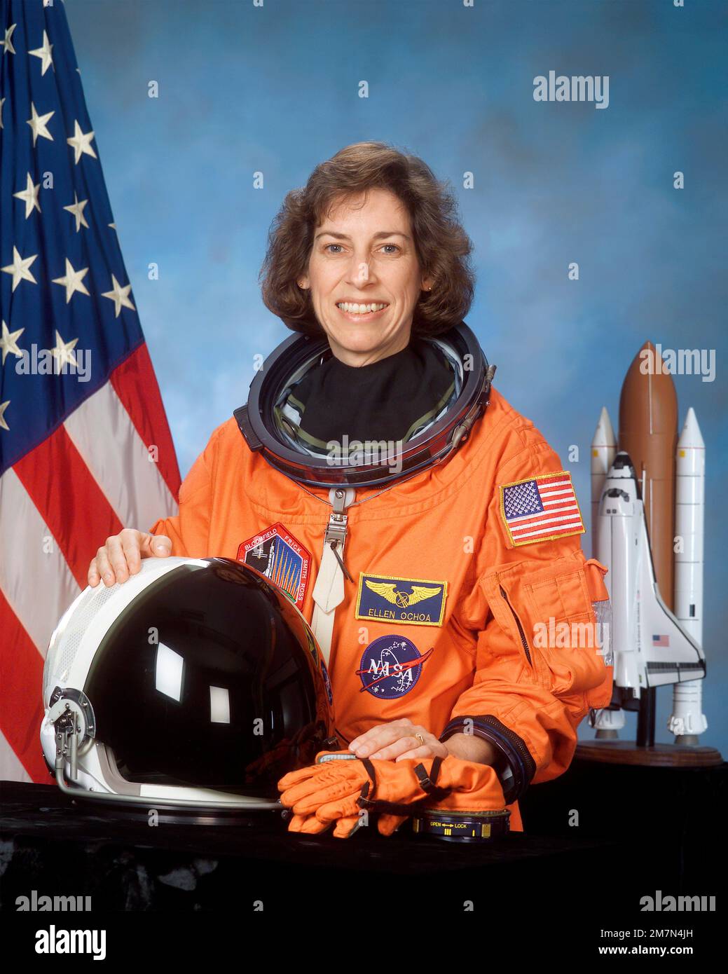 Ellen Ochoa. Porträt des ehemaligen Astronauten und Leiters des Johnson Space Center, Ellen Ochoa (geb. 1958), 2002. Foto mit freundlicher Genehmigung der NASA Stockfoto