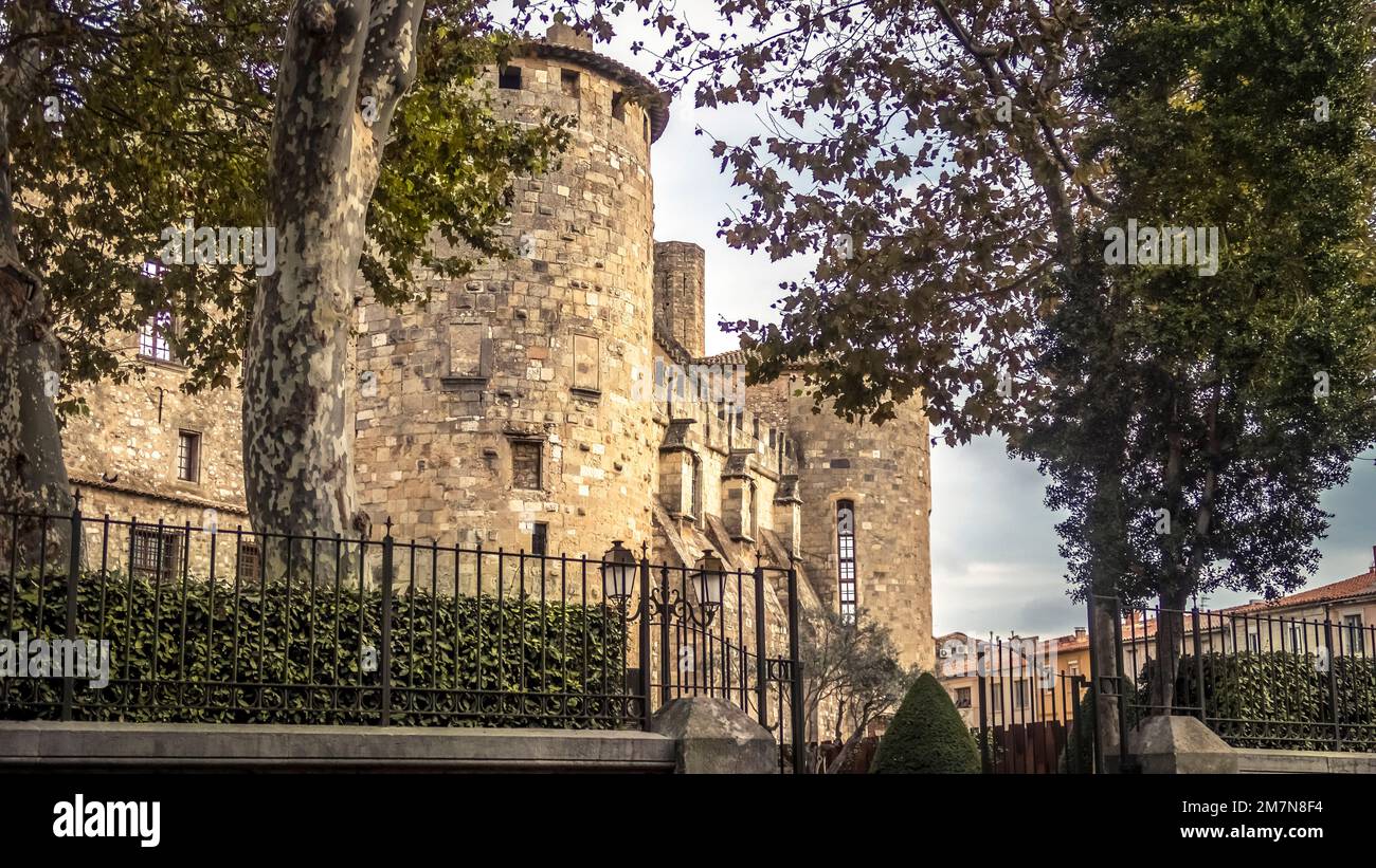 Palais des archevêques in Narbonne. Erbaut im 4. Jahrhundert. Denkmal-Historie. Stockfoto