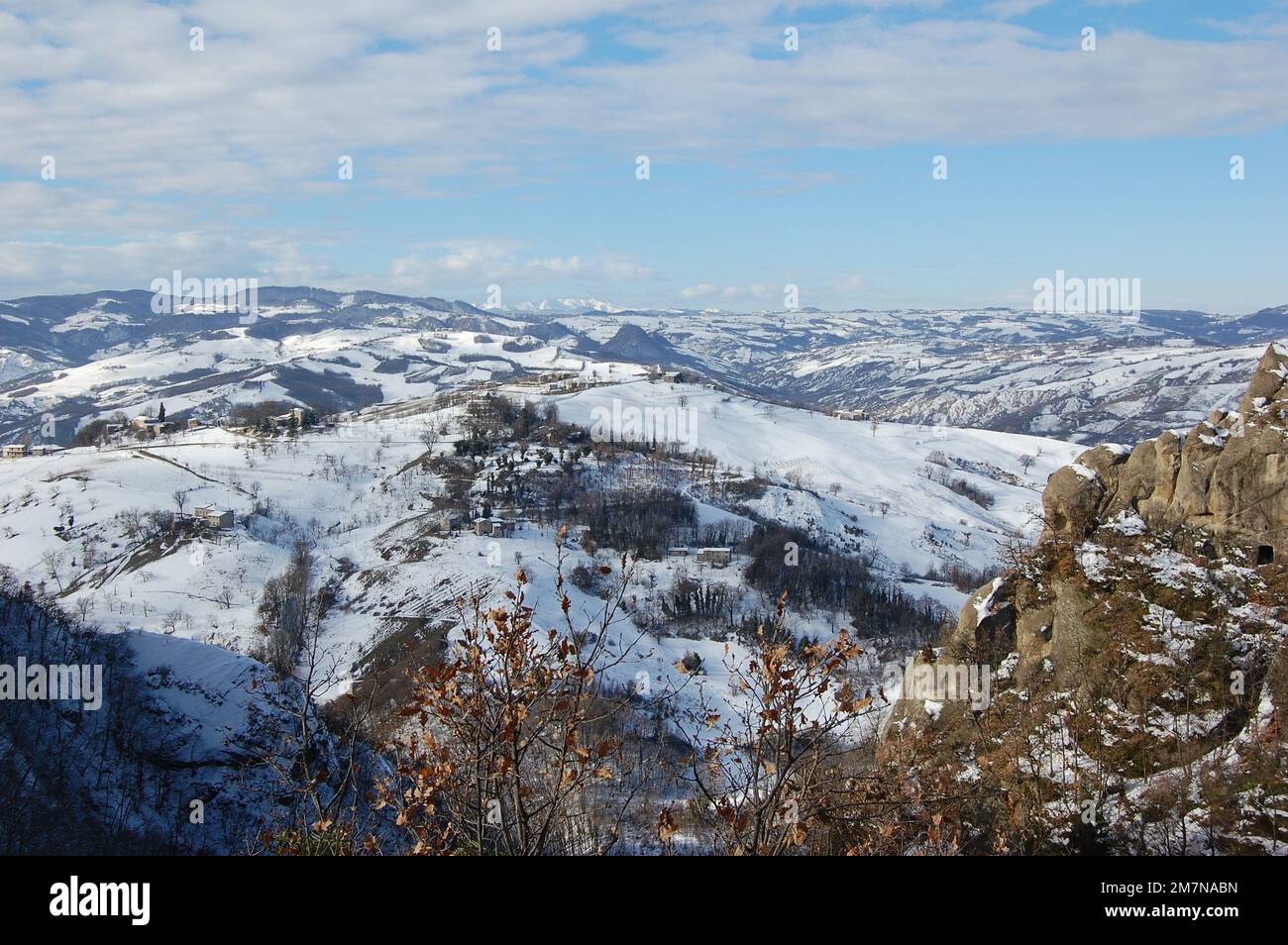 Sassi di Roccamaltina - Sassi von Roccamalatina Stockfoto