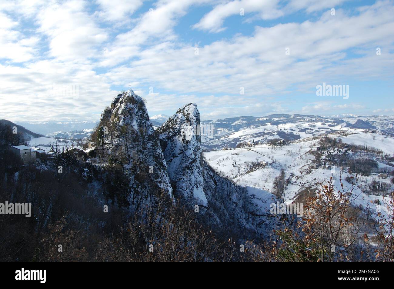Sassi di Roccamaltina - Sassi von Roccamalatina Stockfoto