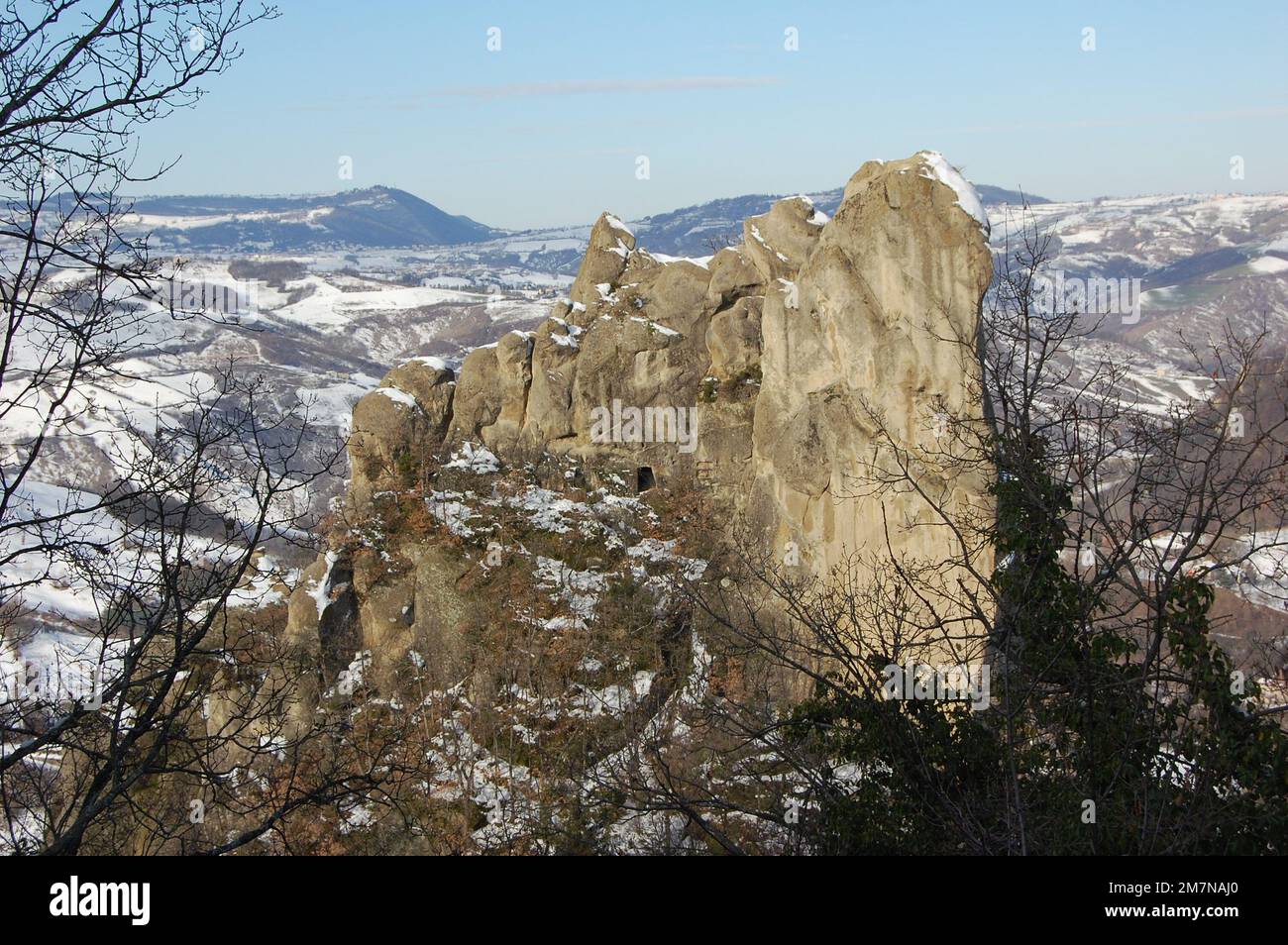Sassi di Roccamaltina - Sassi von Roccamalatina Stockfoto