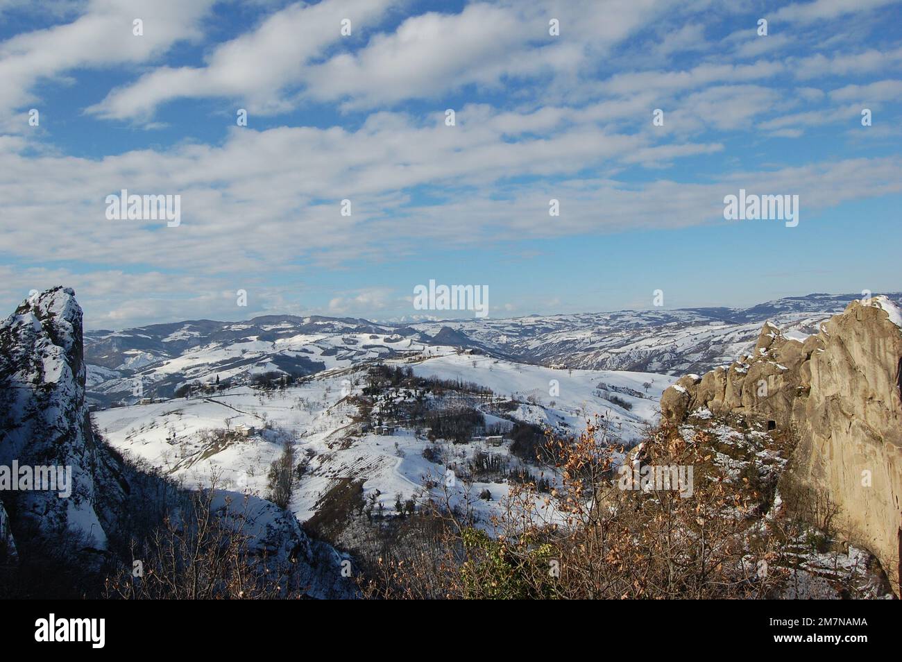 Sassi di Roccamaltina - Sassi von Roccamalatina Stockfoto