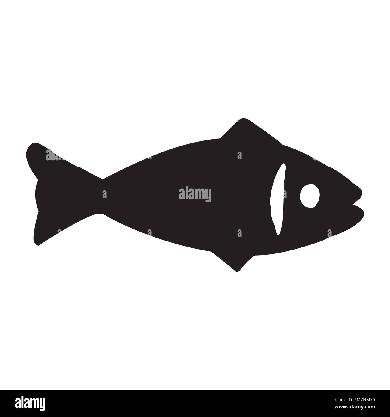 Süße Vektorfisch-Illustration. Marinesalk von niedlichen Tieren. Stock Vektor