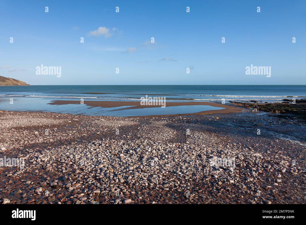 Europa, Großbritannien, England, Devon, in der Nähe von Brixham, Der Pebble Beach in man Sands Stockfoto