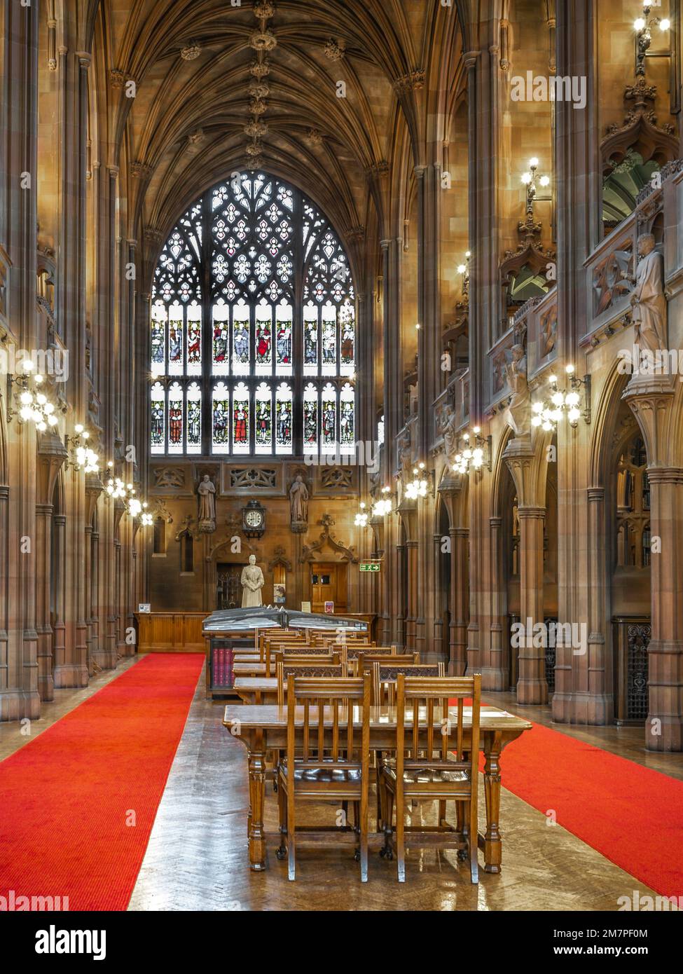 John Rylands Library, Deansgate, Manchester, Großbritannien Stockfoto