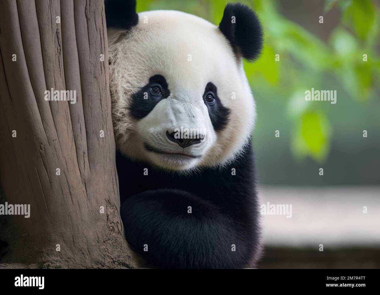 Panda schaut in die Kamera Stockfoto