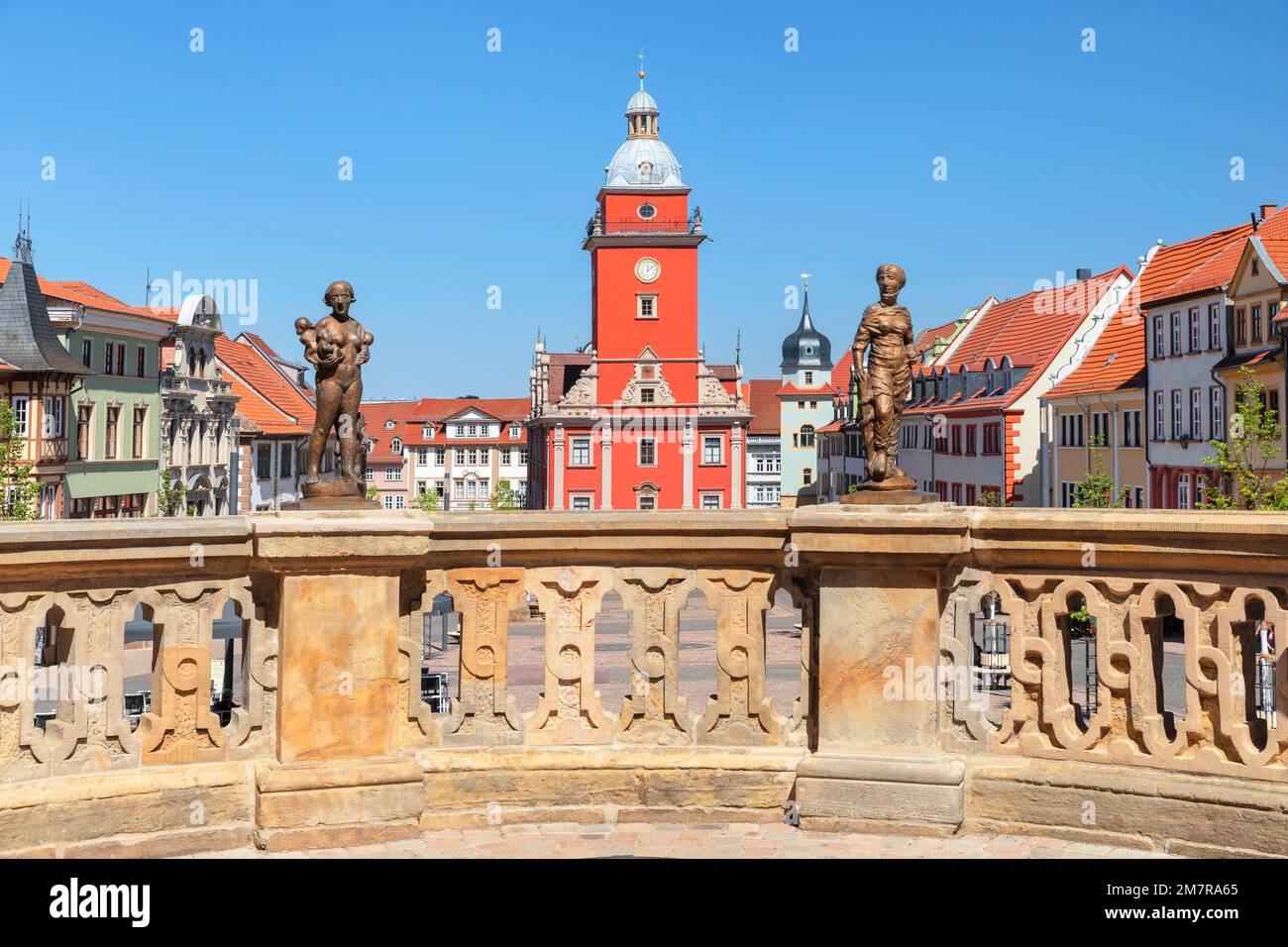 Rathaus auf dem Marktplatz, Gotha, Thüringer Becken, Thüringen, Deutschland, Gotha, Thüringen, Deutschland Stockfoto