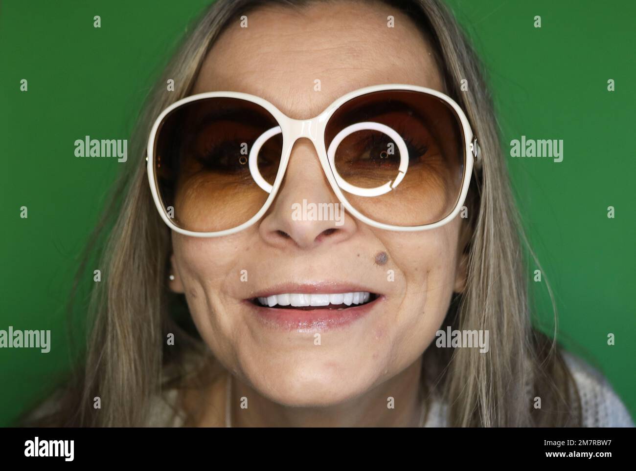 Frau mit Brille Stockfoto