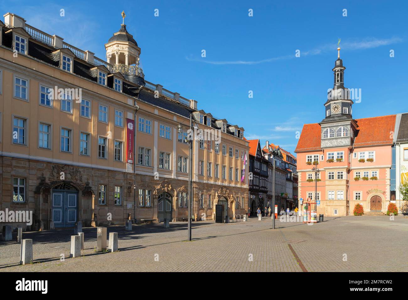 Stadtpalast und Rathaus auf dem Marktplatz, Eisenach, Thüringer Wald, Thüringen, Deutschland, Eisenach, Thüringen, Deutschland Stockfoto