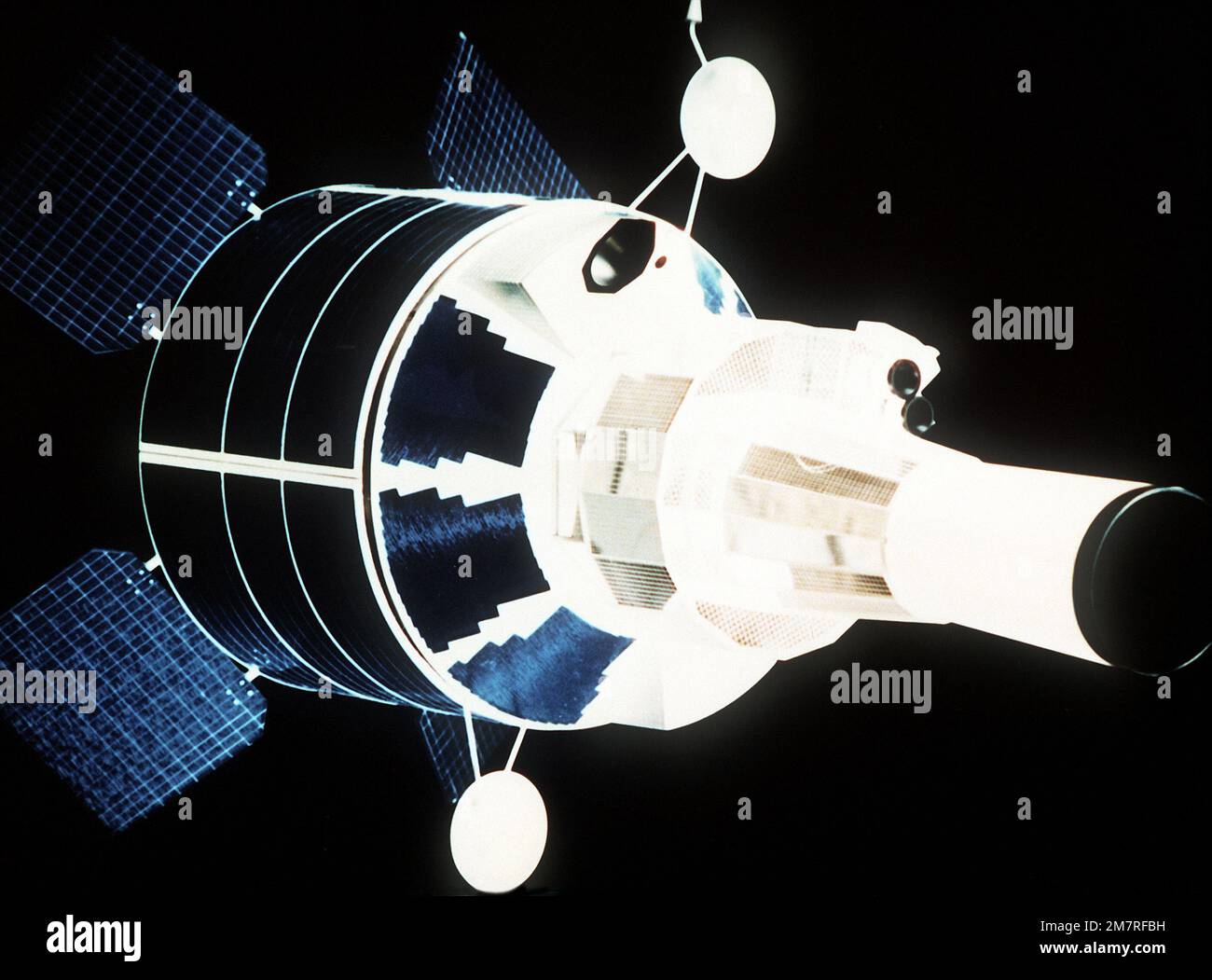 Das künstlerische Konzept des Defense Support Program Satellite in Space. Basis: Luftwaffenstützpunkt Vandenberg Bundesstaat: Kalifornien (CA) Land: Vereinigte Staaten von Amerika (USA) Stockfoto