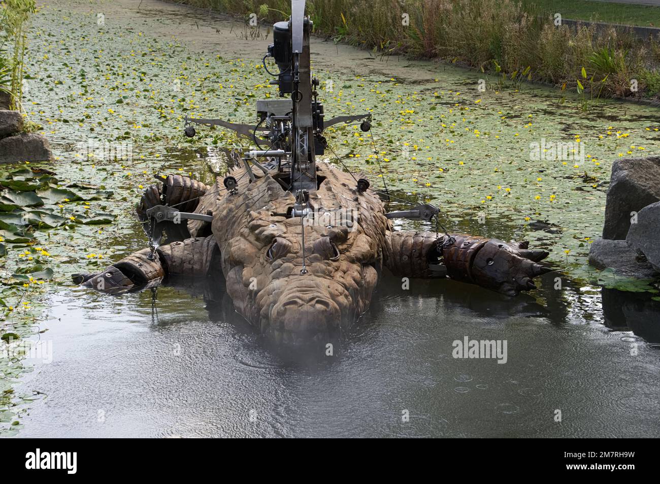 Les Animaux de la Place - Crocodile - La Roche sur Yon, Vendee, Frankreich Stockfoto