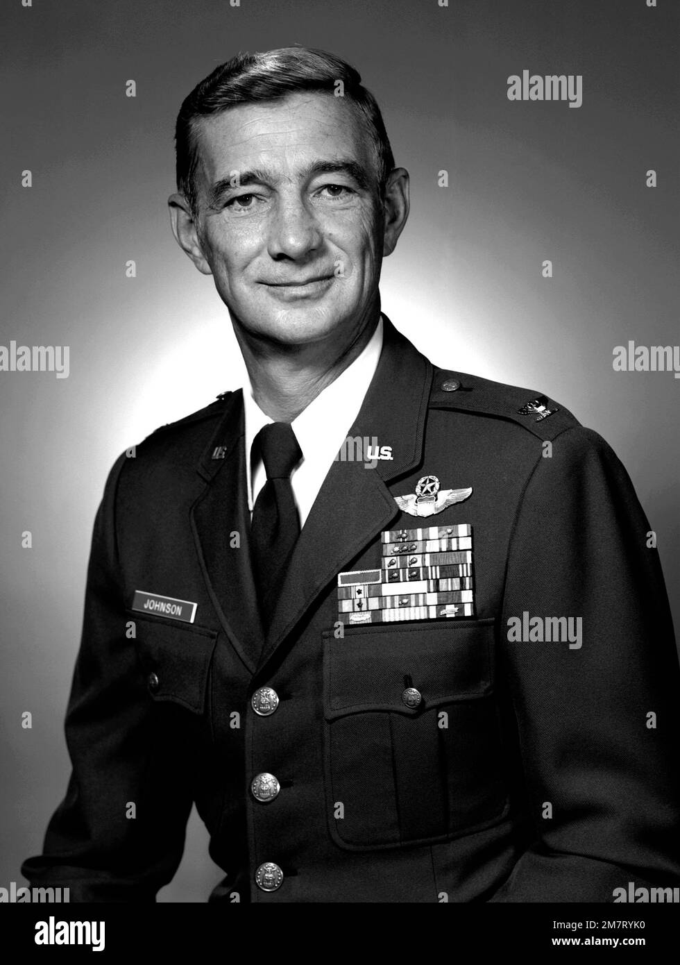 OBERST Edward W. Johnson, USAF (ungedeckt). Land: Unbekannt Stockfoto