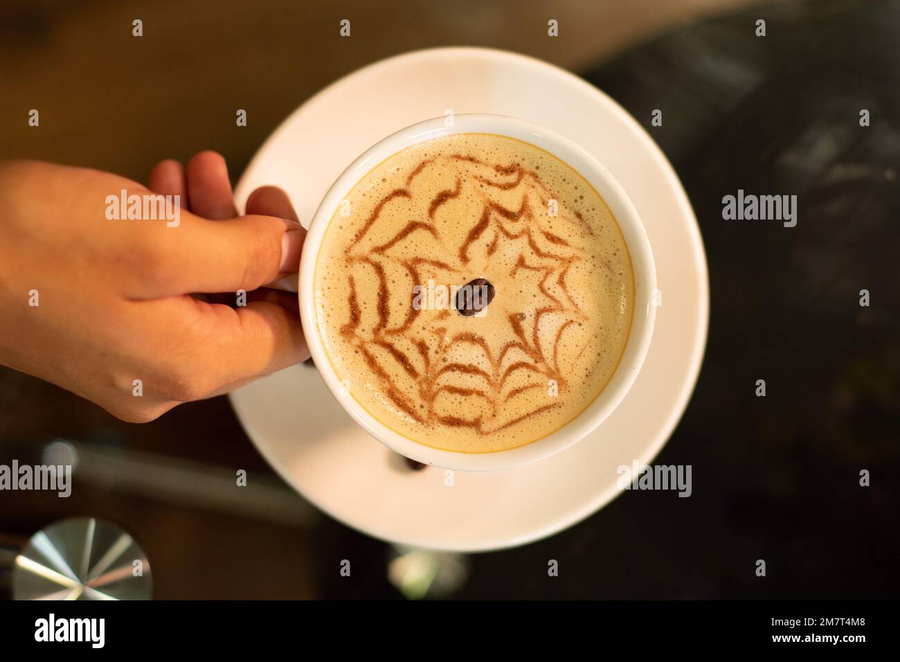 Weiße Kaffeetassen Stockfoto