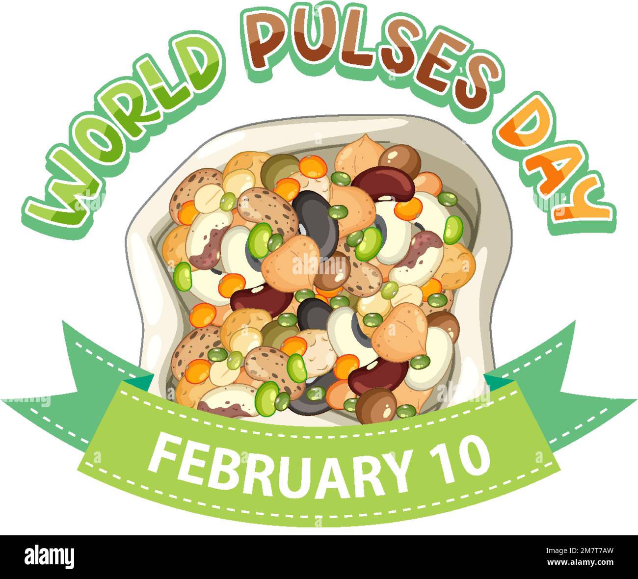 Designabbildung für World Pulses Day Banner Stock Vektor