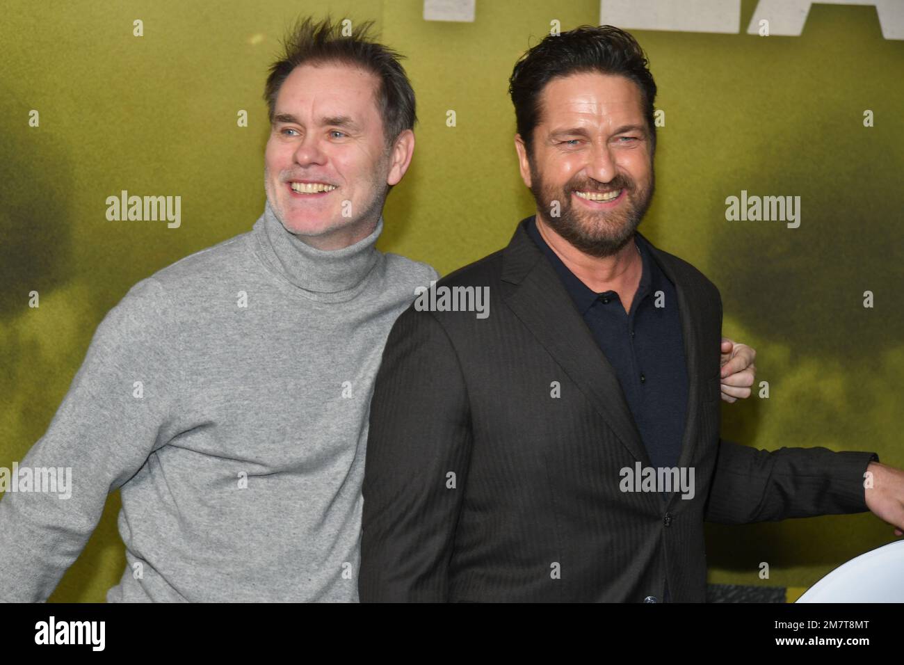 Jean-Francois Richet und Gerard Butler Stockfoto