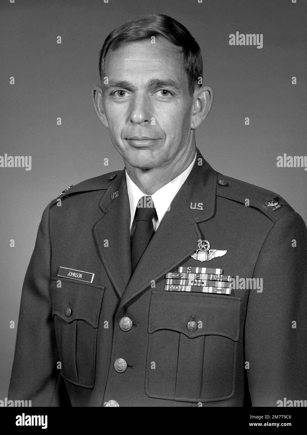 OBERST Richard Johnson, USAF (nicht abgedeckt). Land: Unbekannt Stockfoto