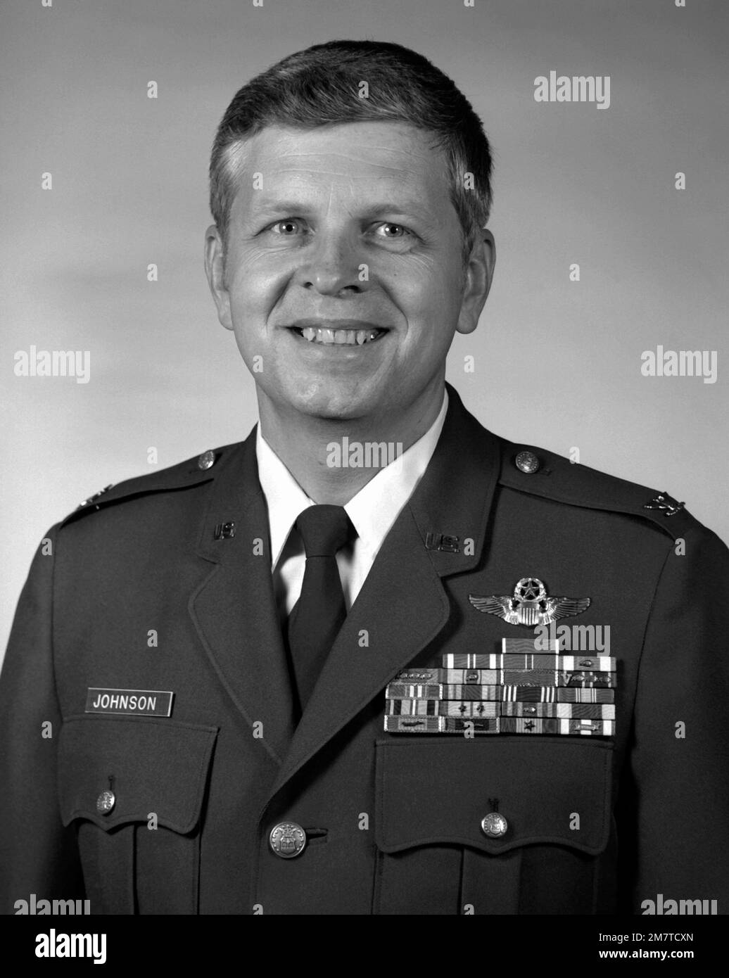 OBERST Kenneth R. Johnson, USAF (nicht abgedeckt). Land: Unbekannt Stockfoto