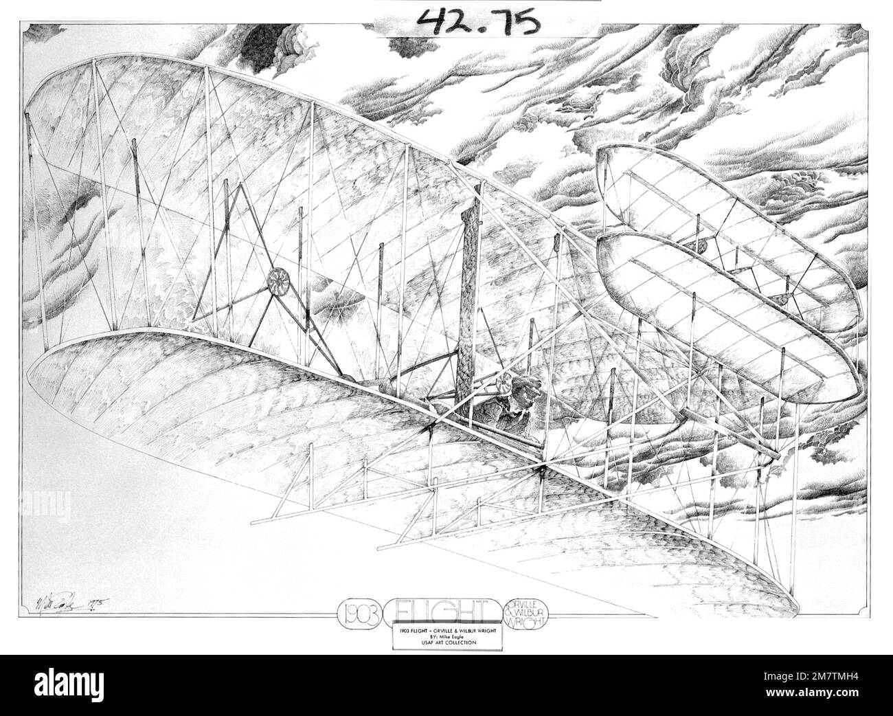 Kunst: '1903 Flug - Orville und Wilbur Wright' Künstler: Mike Eagle. Land: Unbekannt Stockfoto