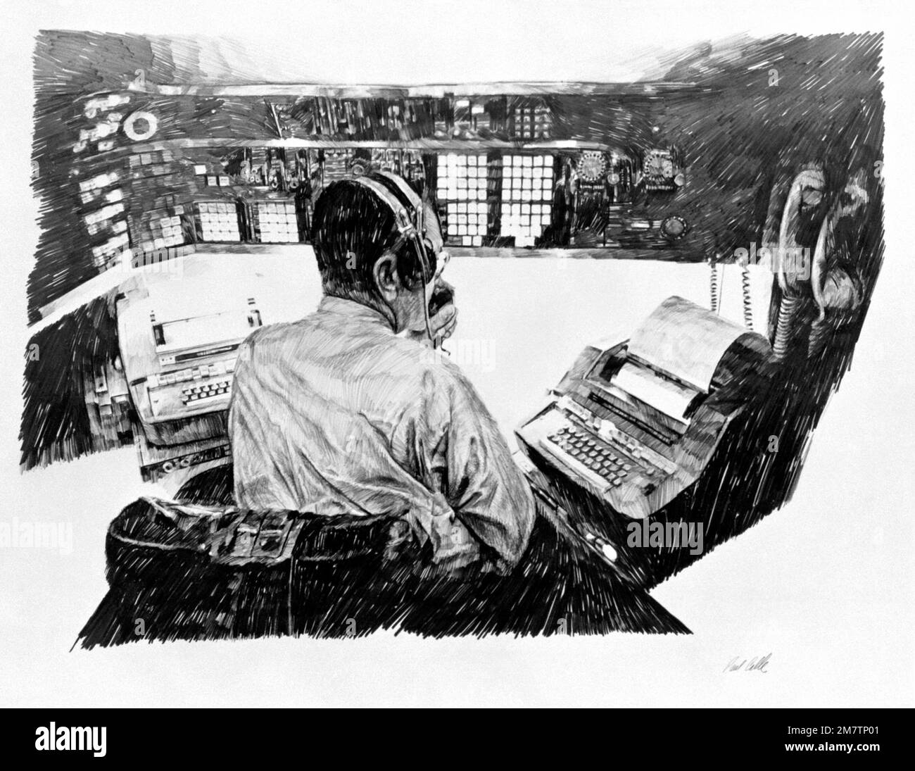 Kunst: "Kommunikation - Air Force One" Künstler: Paul Calle. Land: Unbekannt Stockfoto