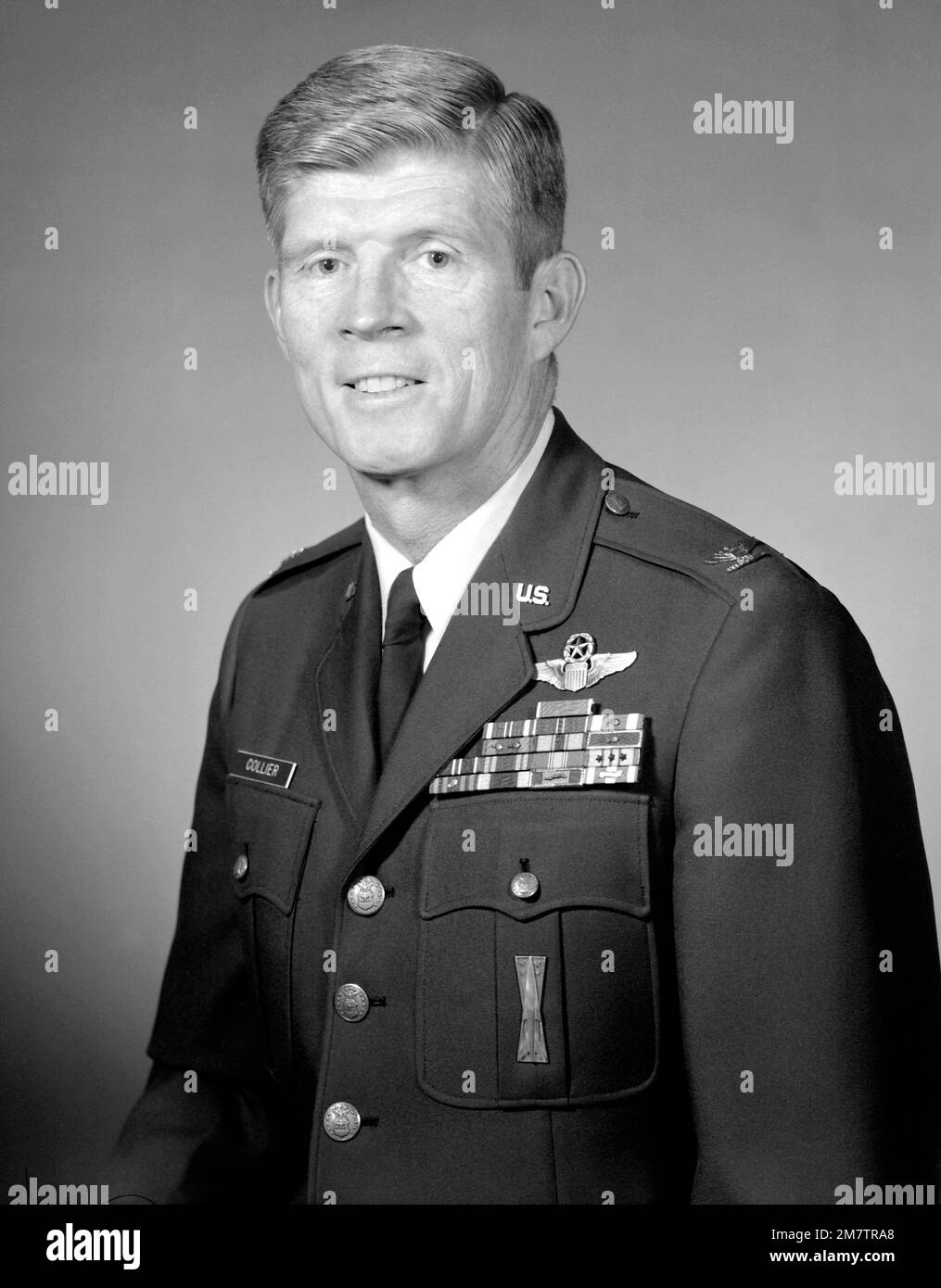 OBERST Edward M. Collier, USAF (ungedeckt). Land: Unbekannt Stockfoto