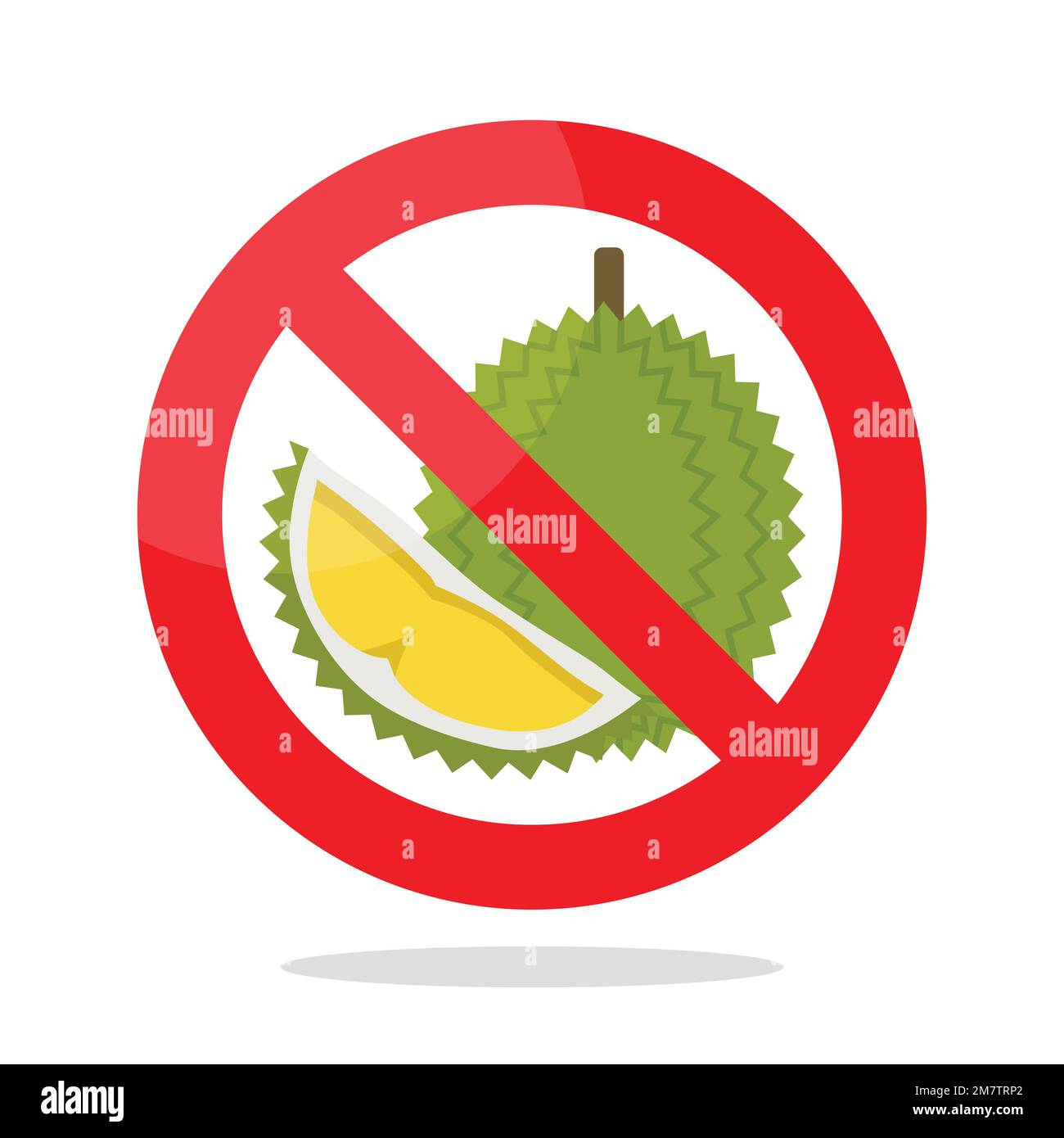 Kein Durian-Schild erlaubt. Vektordarstellung Stock Vektor