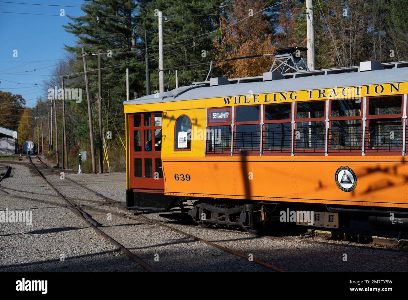 Nr. 639 der Interpretive Railway und Atlantic Shore Line Railway Stockfoto