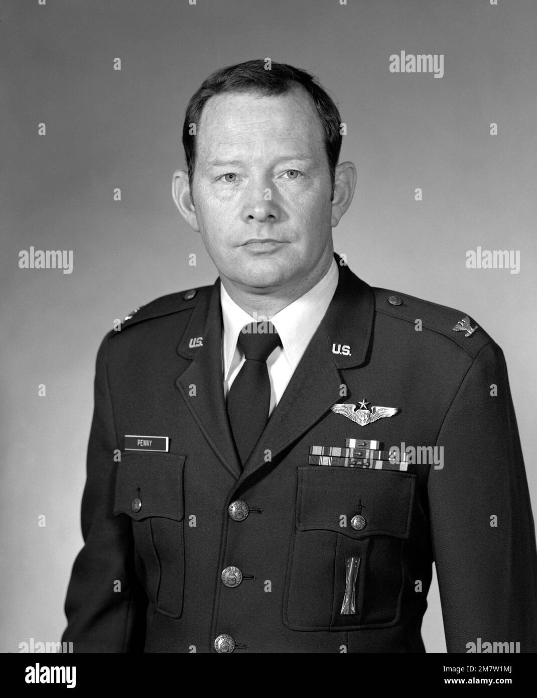 OBERST John W. Penny, USAF (nicht abgedeckt). Land: Unbekannt Stockfoto