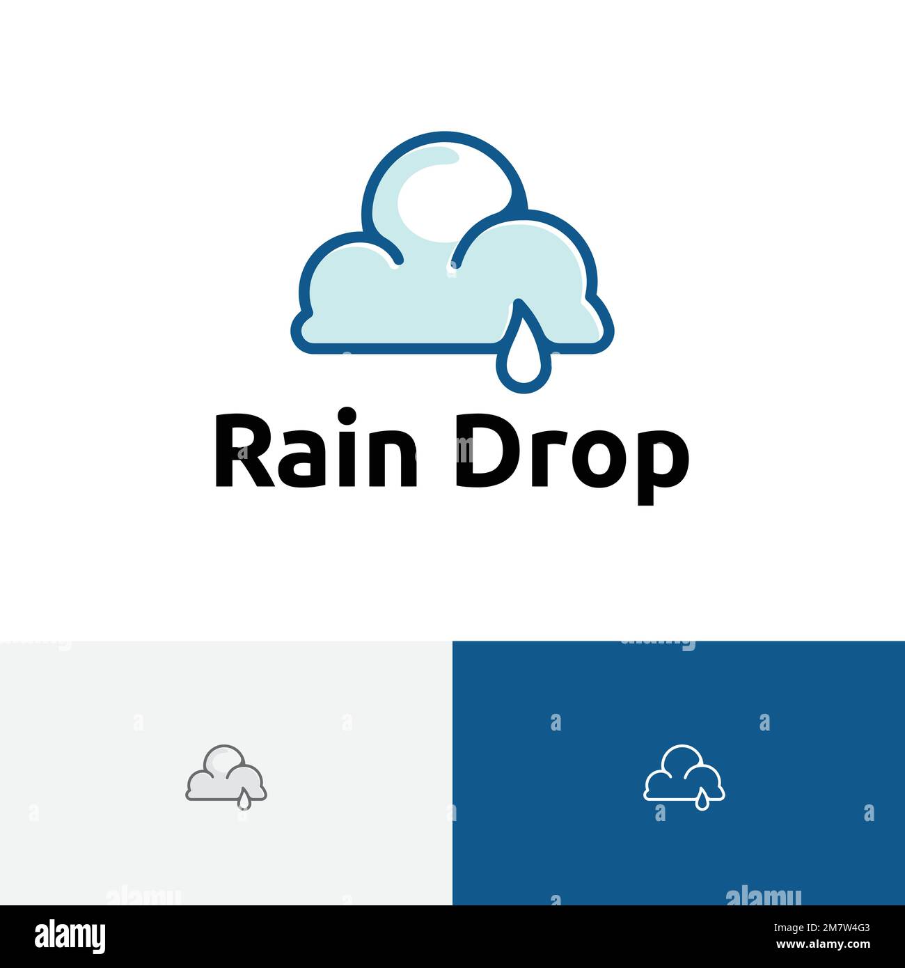 Regenschauer, Wasserwolke, Sky-Logo-Vorlage Stock Vektor