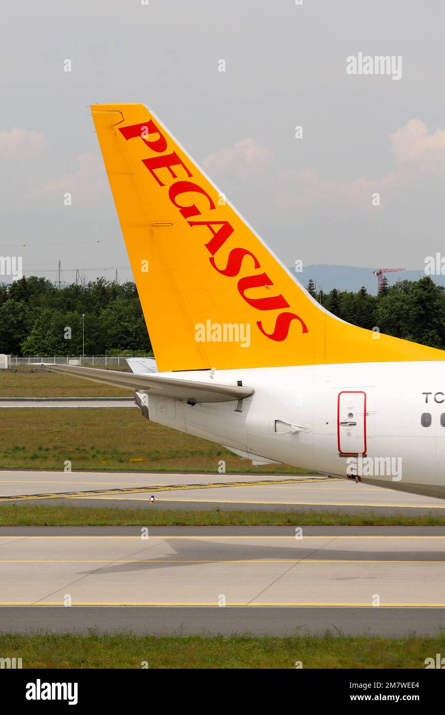 Flugzeuge bei Landung/Start Stockfoto