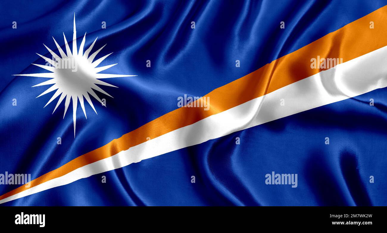 Flagge der Marshall Islands Stockfoto