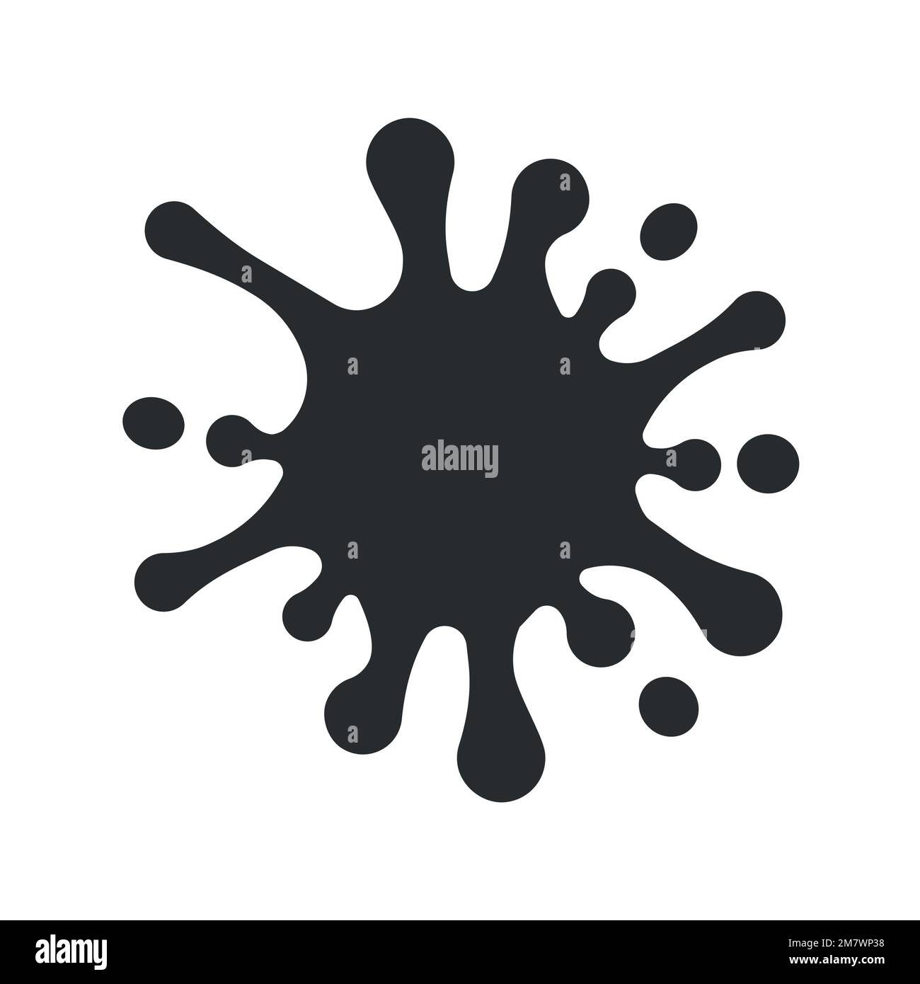 Splash-Symbol isoliert auf weißem Hintergrund. Vektordarstellung. Eps 10. Stock Vektor