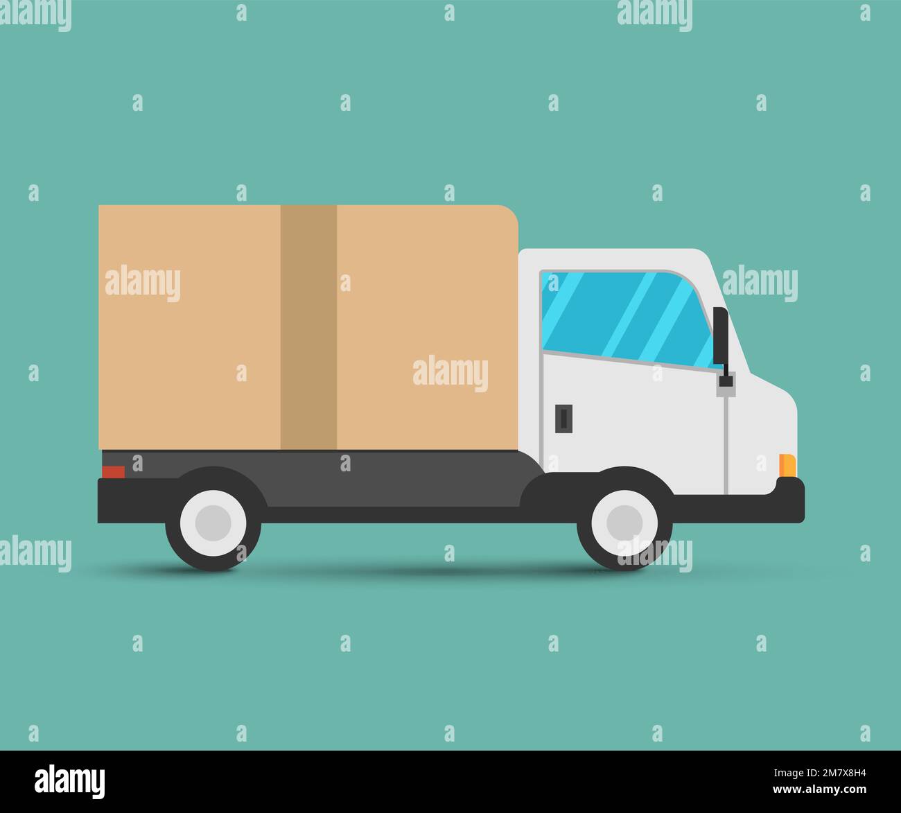 Transportsymbol für Lieferwagen. Vektordarstellung. Eps 10. Stock Vektor