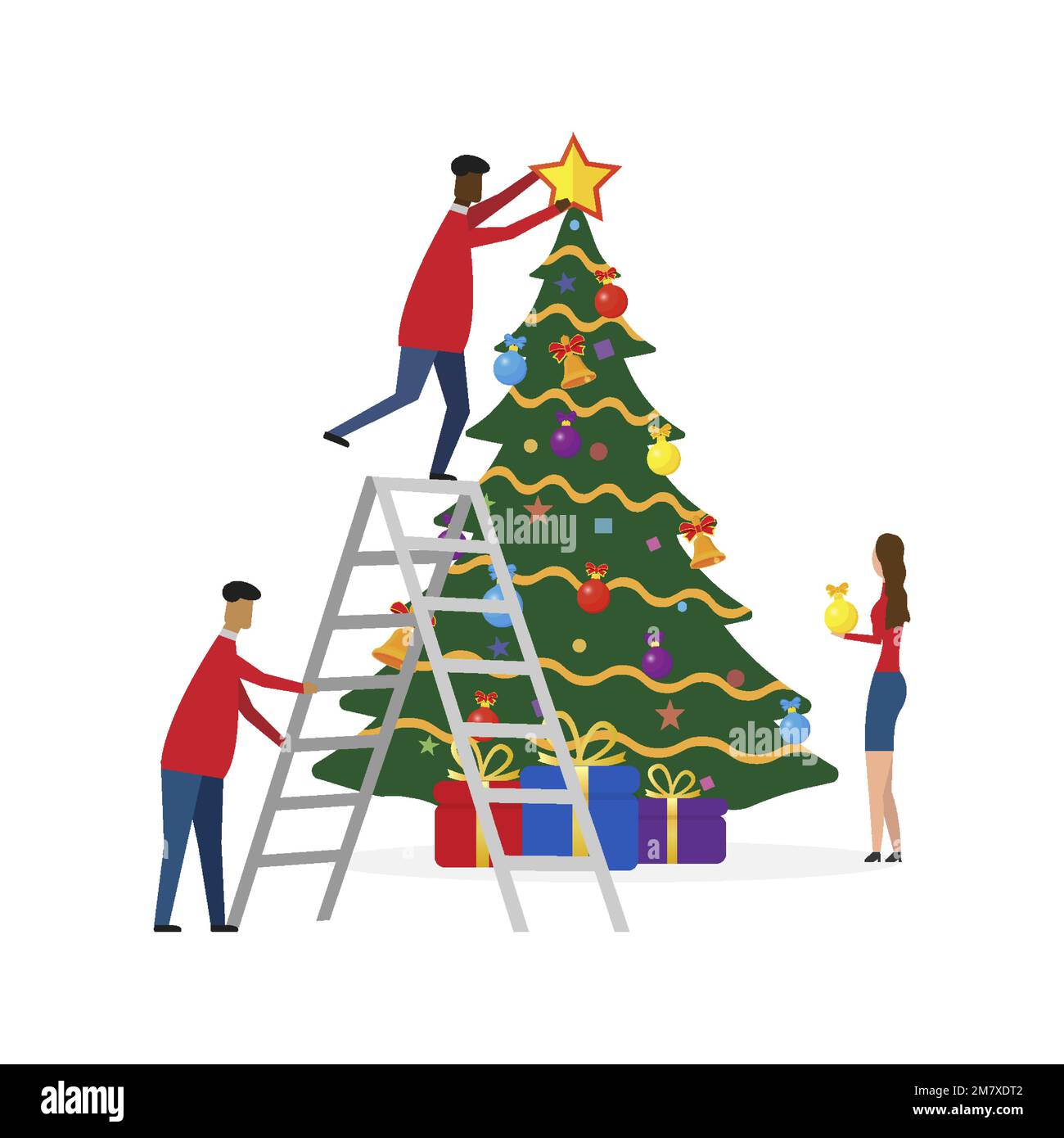 Weihnachtsgrußkartenkonzept. Vektordarstellung. Eps 10. Stock Vektor