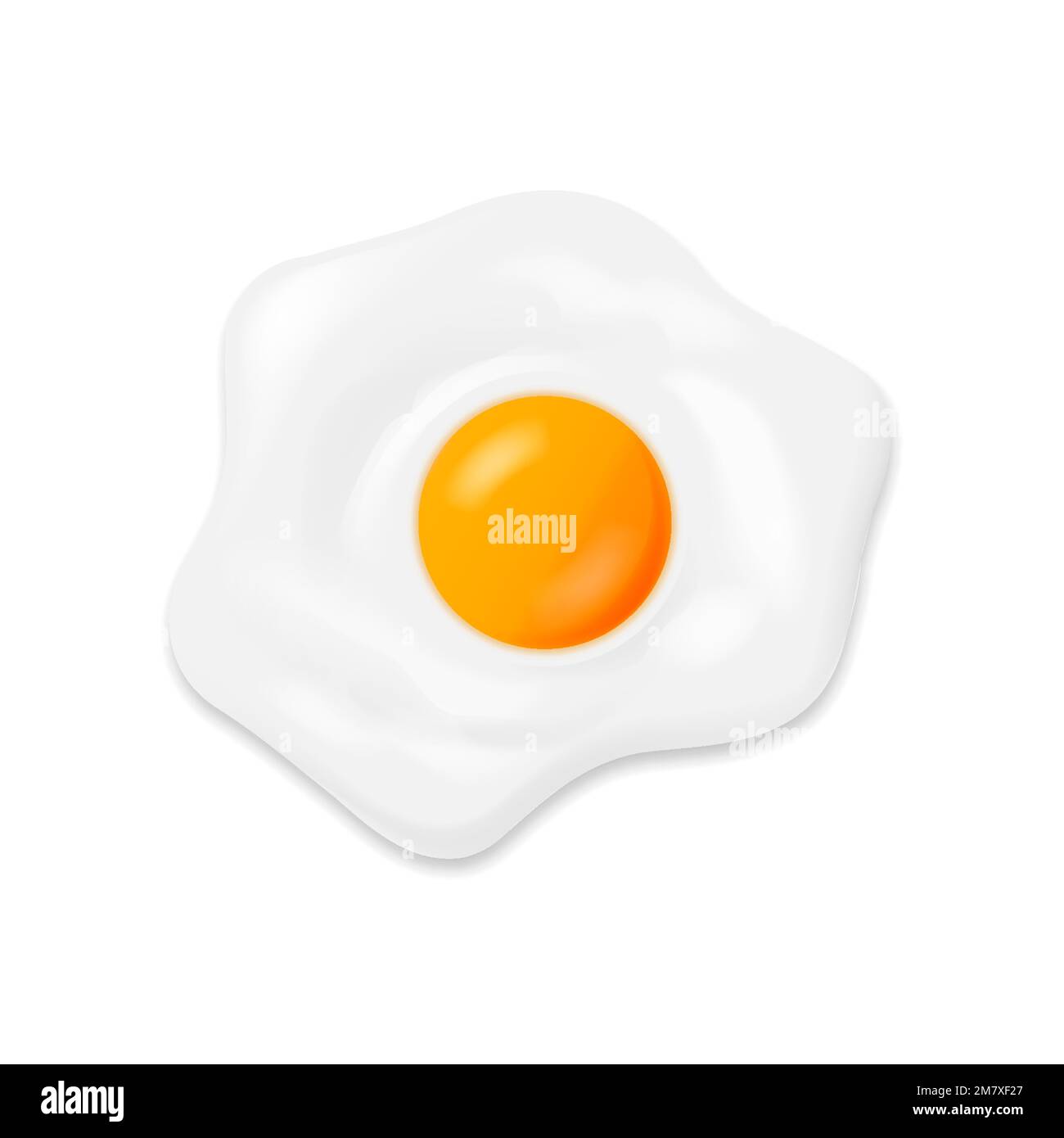 Spiegelei isoliert auf weißem Hintergrund. Vektordarstellung. Eps 10. Stock Vektor