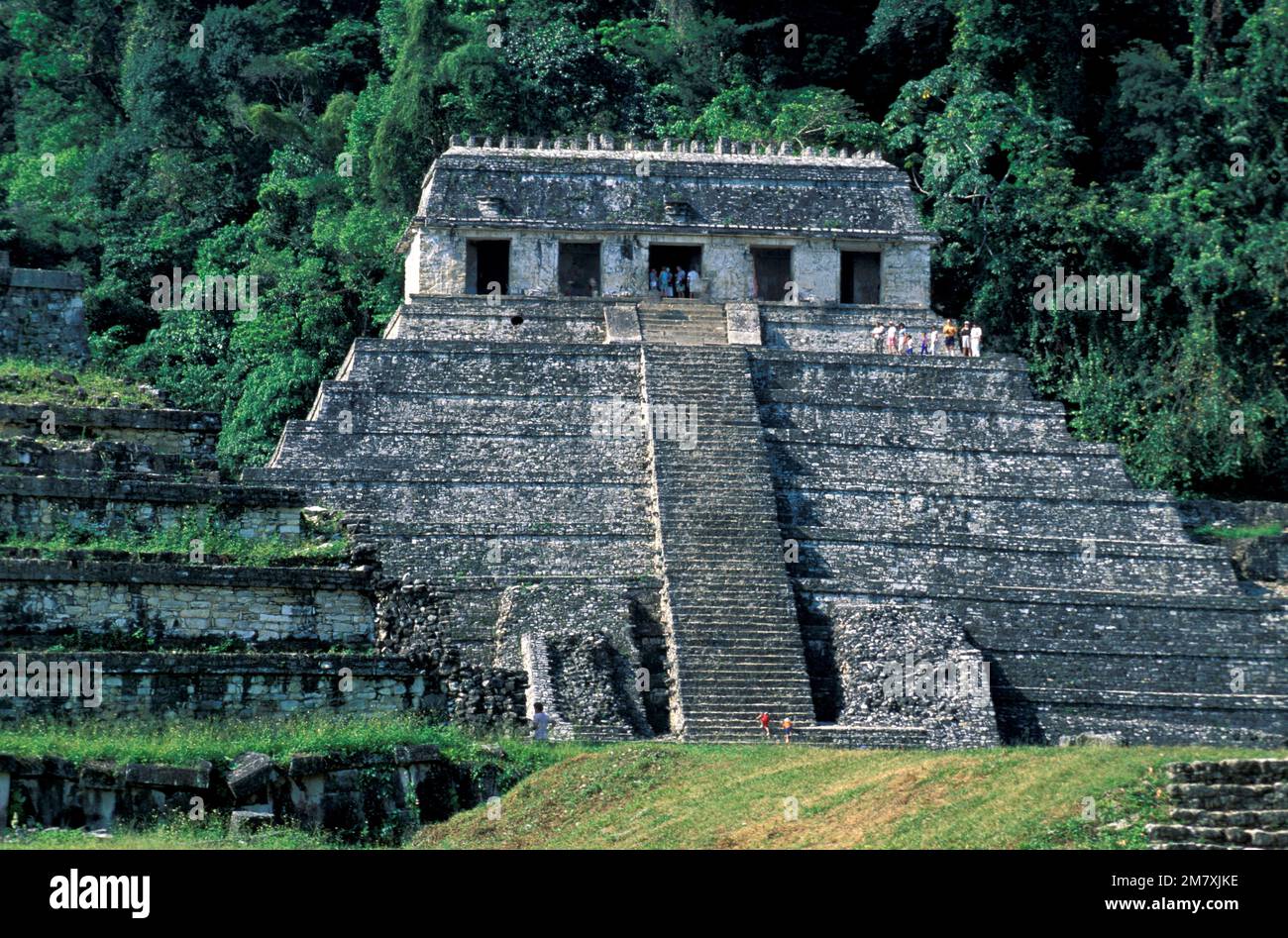 Mexiko, Campeche, Maya-Ruinen, Palenque, UNESCO-Weltkulturerbe Stockfoto