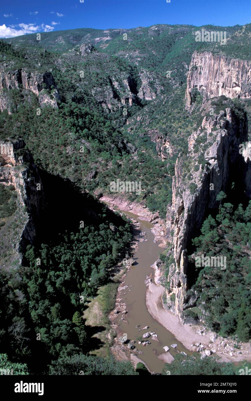 Mexiko, Chihuahua, Sierra Madre Occidental, Copper Canyon, Urique River Stockfoto