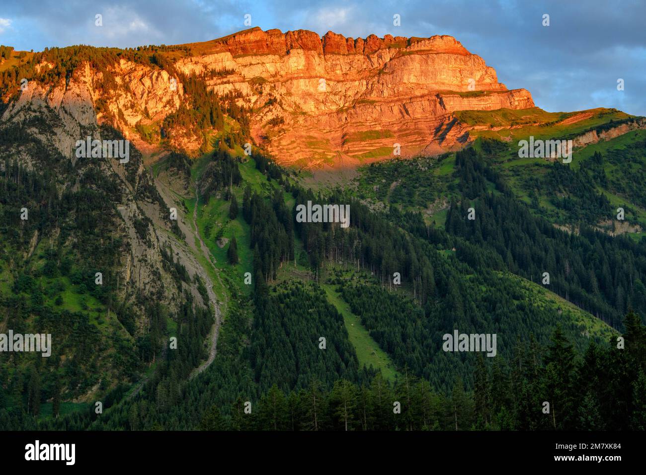 Schweiz, St.Gallen, Grabs, Voralp, Chapfwand beim Susnet Stockfoto