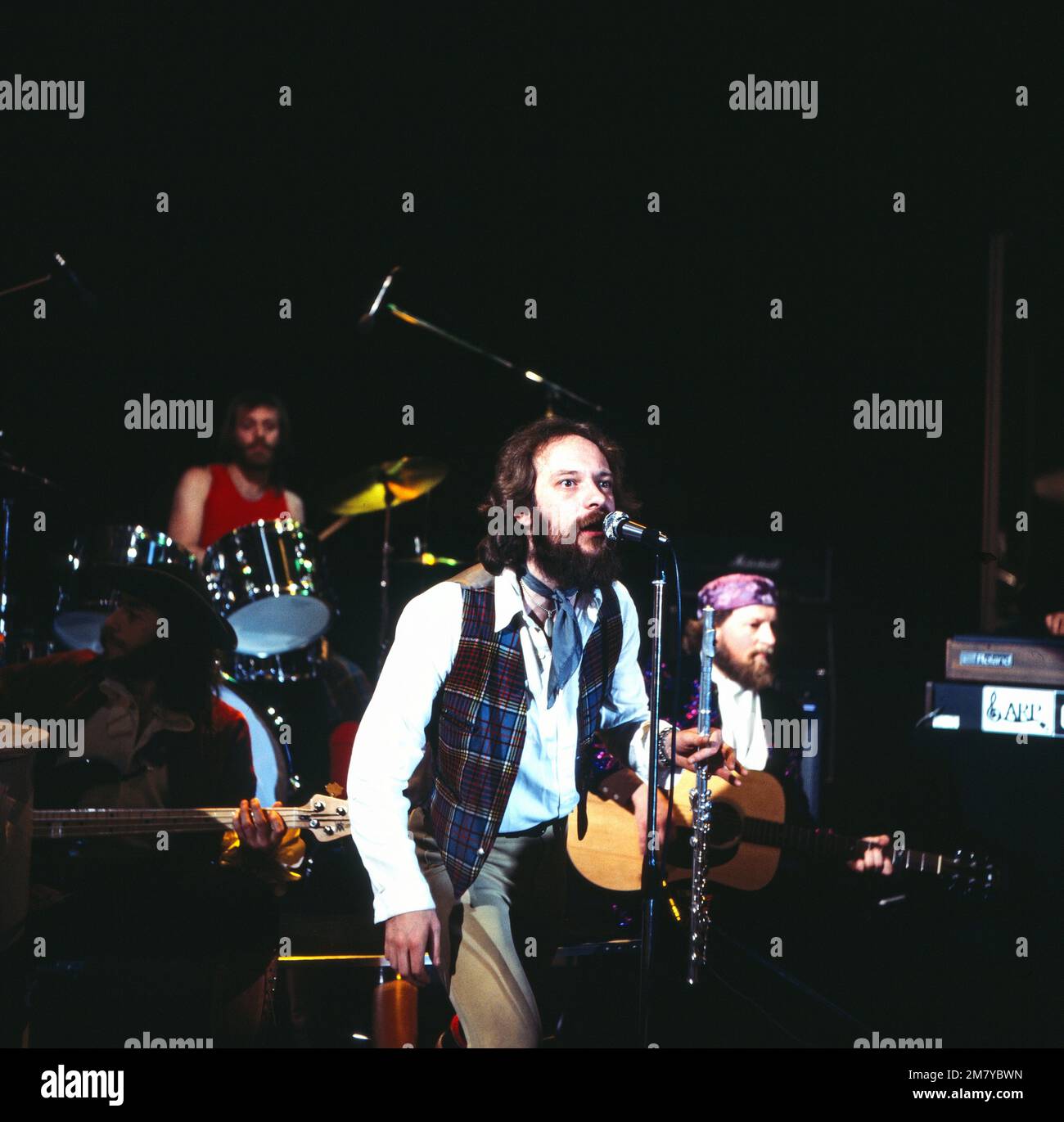 Rockpop, Konzert- und Live-Musik-Sendereihe, Deutschland 1977 - 1982, Sendung vom 3. Juni 1978, live auf der Bühne: Ian Anderson von der britischen Rock Band 'Jethro Tull' mit seiner Querflöte Stockfoto