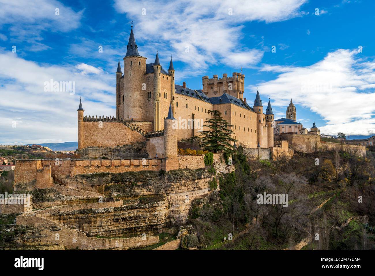 Mittelalterliche Burg Alcazar, Segovia, Kastilien und Leon, Spanien Stockfoto