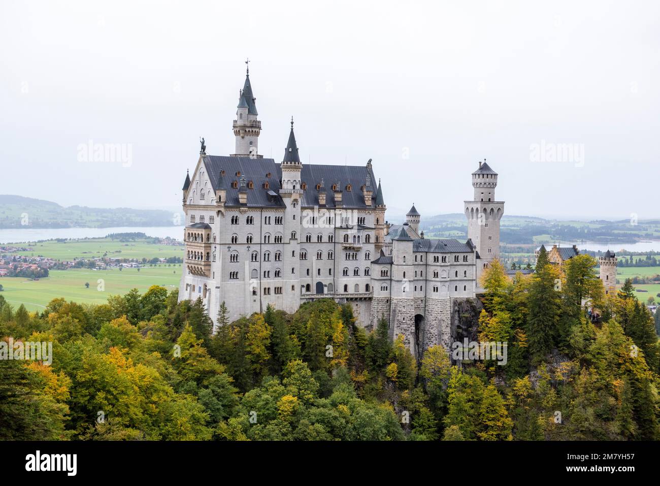 Schloss Neuschwanstein bei Füssen in Bayern Deutschland, Europa EU Stockfoto