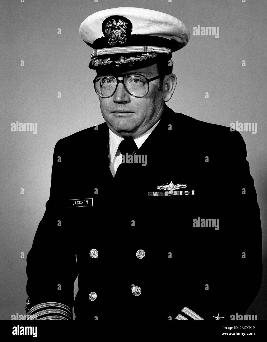 CDR Joe Lee Jackson, USNR (abgedeckt). Land: Unbekannt Stockfoto
