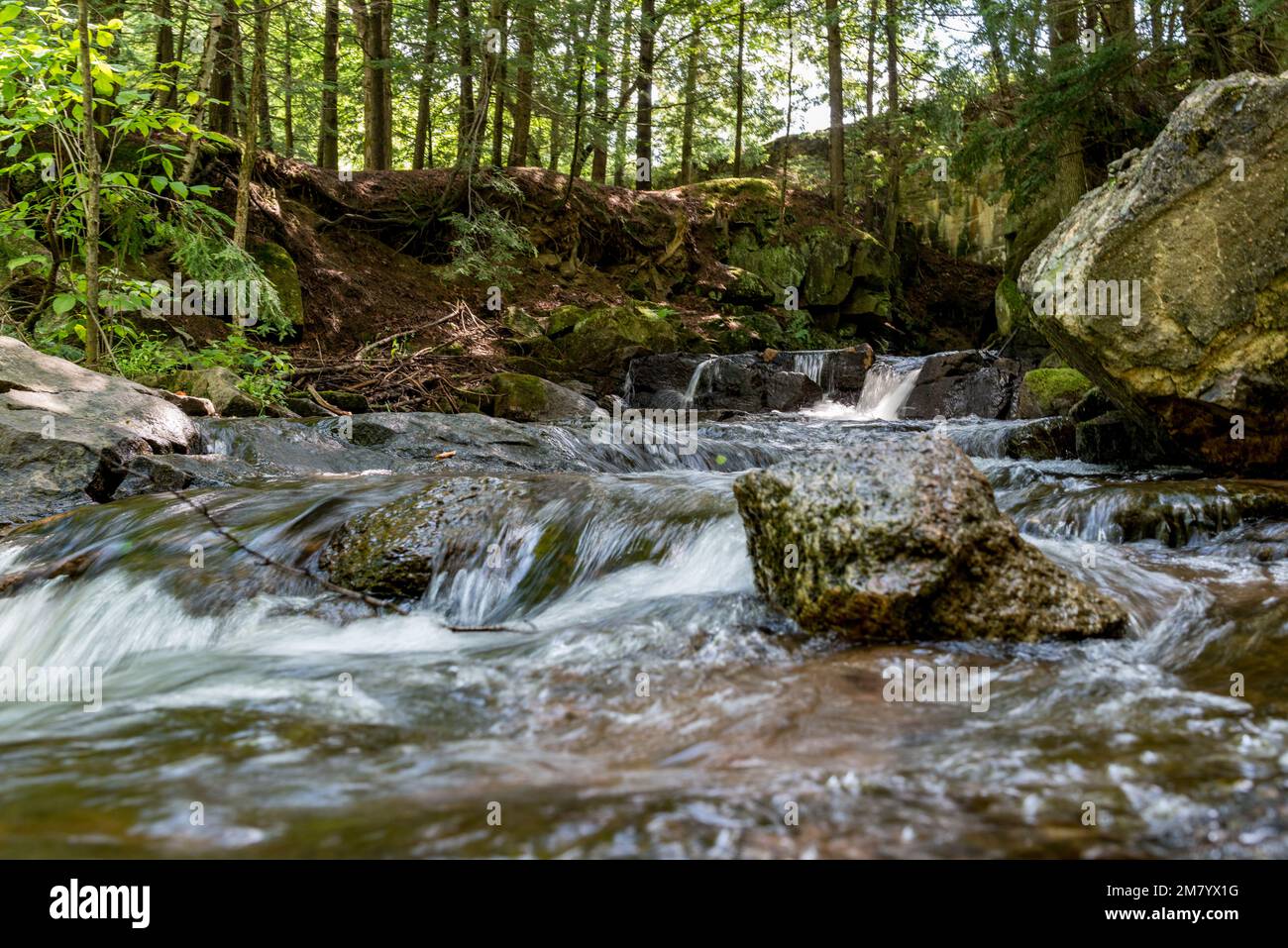 Ruines Carbide Willson, Chelsea, Québec, Kanada Stockfoto