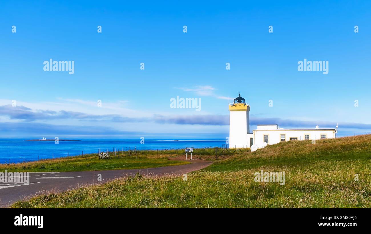 Duncansby Head Leuchtturm Stockfoto