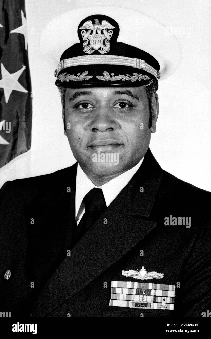CDR Wendell N. Johnson, USN (gedeckt). Land: Unbekannt Stockfoto
