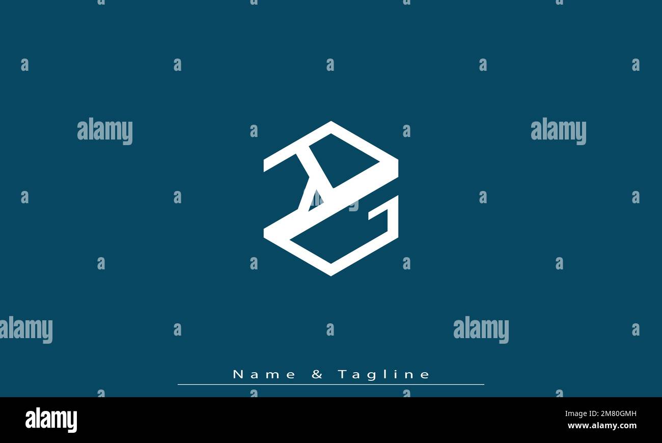 Alphabet Buchstaben Initialen Monogramm Logo RG , GR Stock Vektor