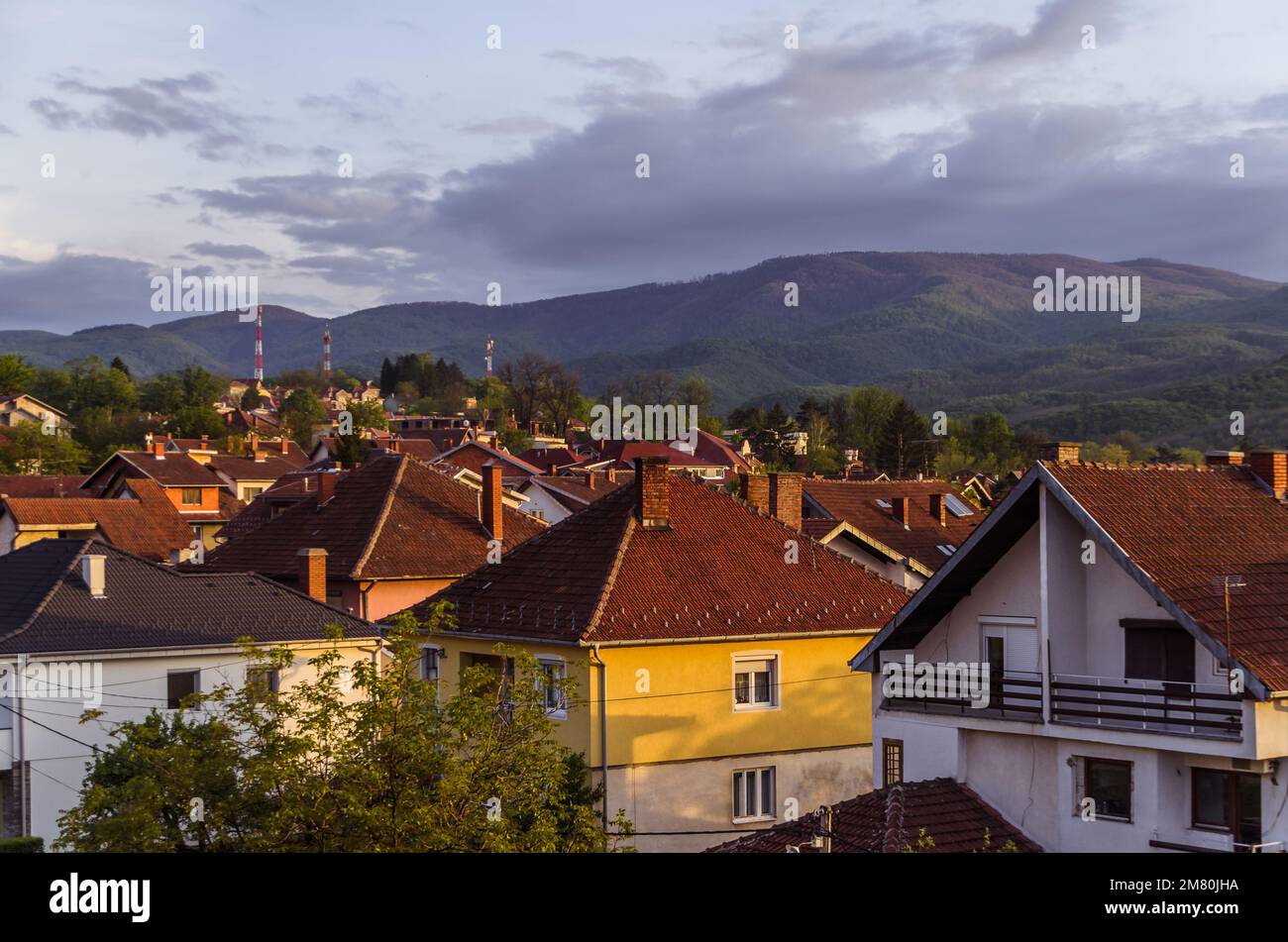 Villen in Vrnjačka Banja, Serbien Stockfoto