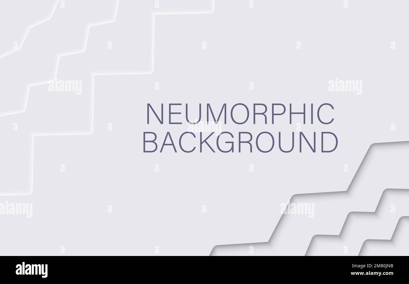 Neumorphe Muster mit welligen Schichten. Abstraktes Papier 3D-Designvorlage.Vektordarstellung. Eps 10. Stock Vektor
