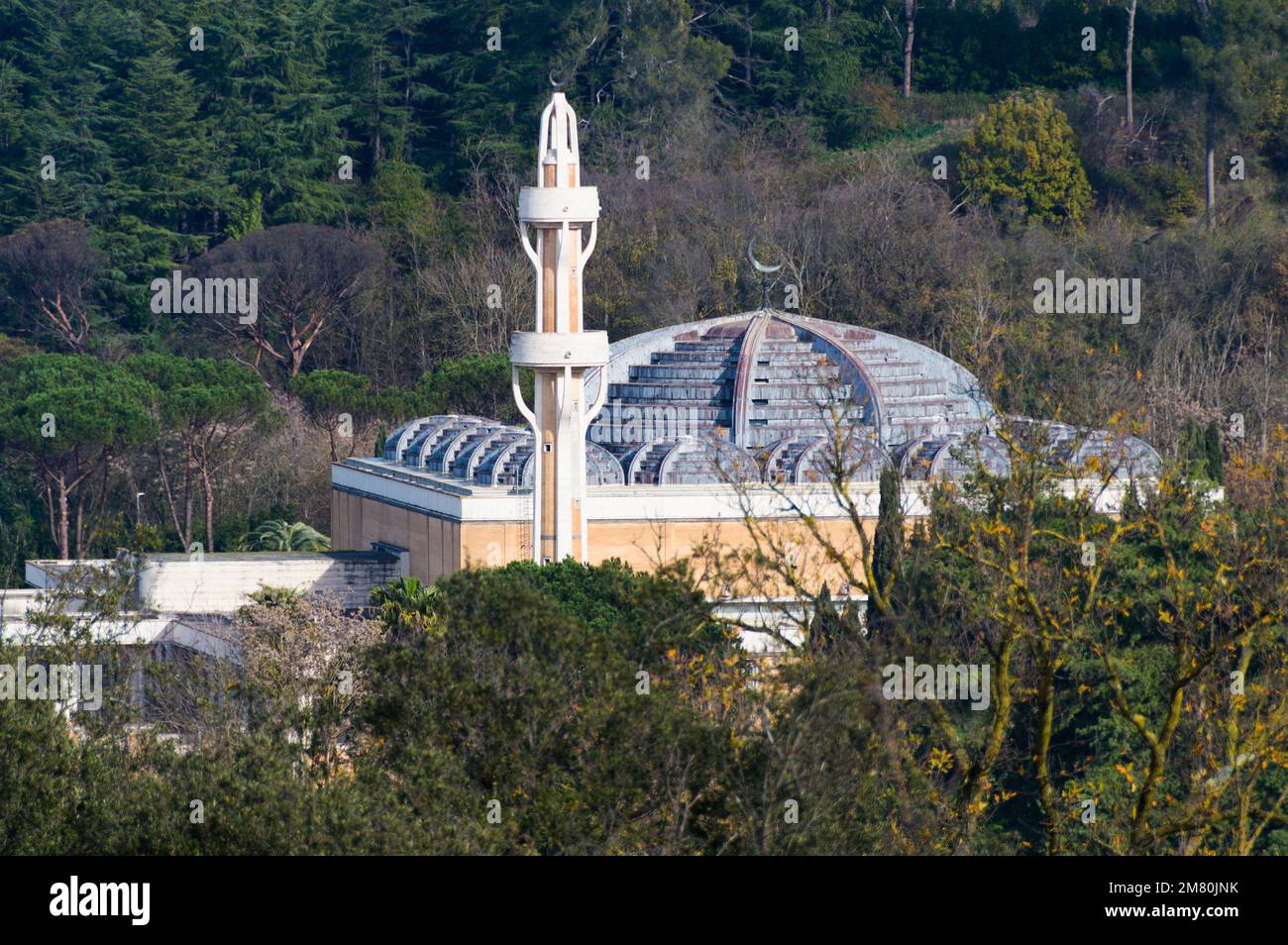 Außenansicht der Moschee von Rom, Italien Stockfoto