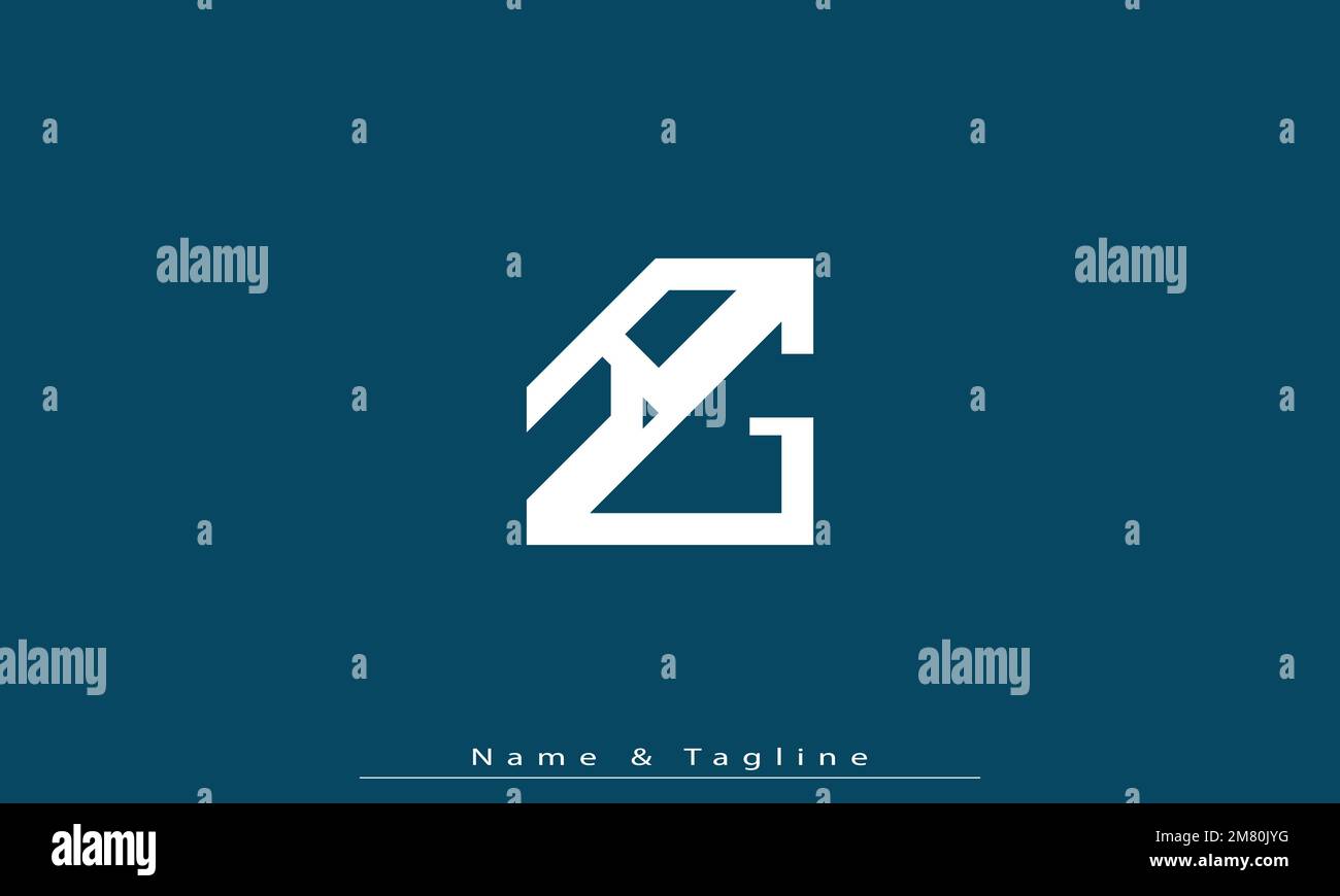 Alphabet Buchstaben Initialen Monogramm Logo RG , GR Stock Vektor