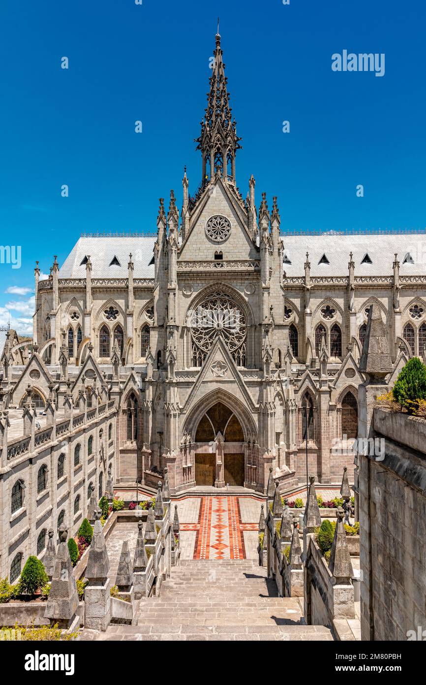 Basilika des Nationalgelübdes in Quito in Südamerika Stockfoto